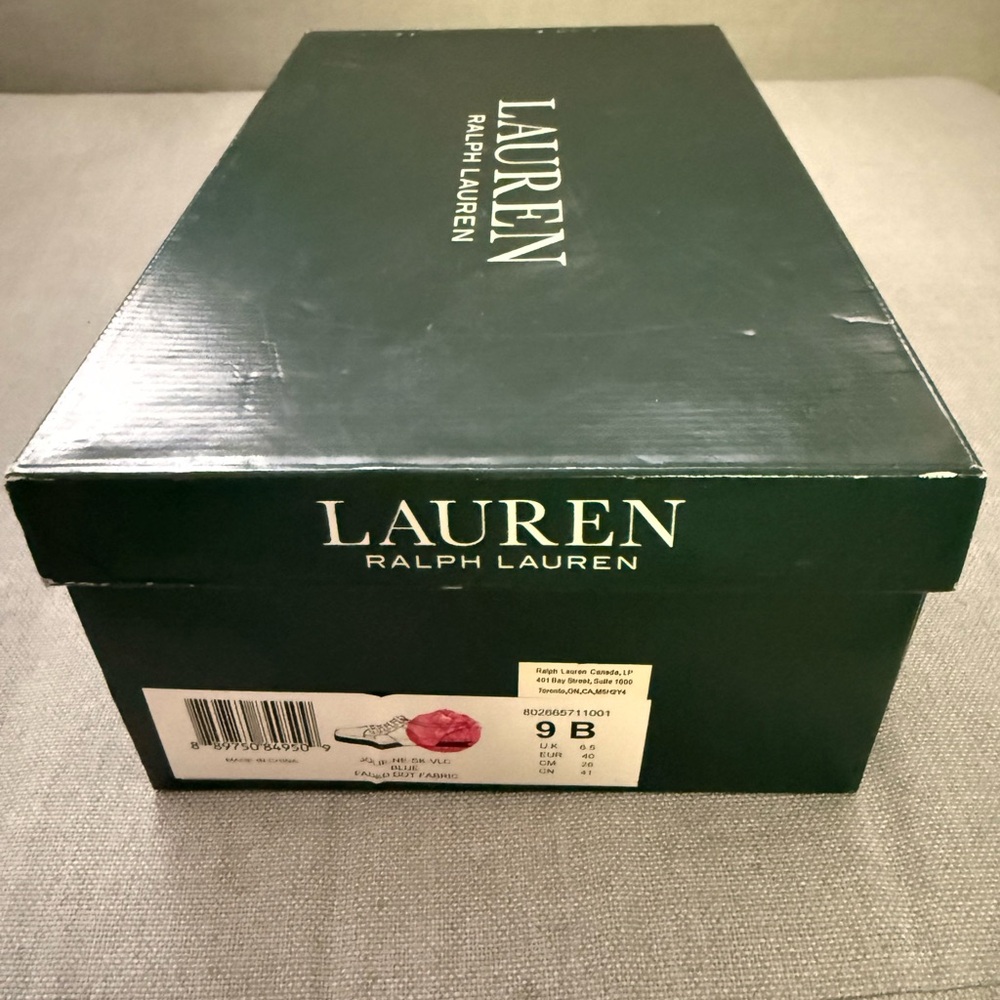 Lauren Ralph Lauren Navy Sneakers with Cream Accents - Picture 5 of 6